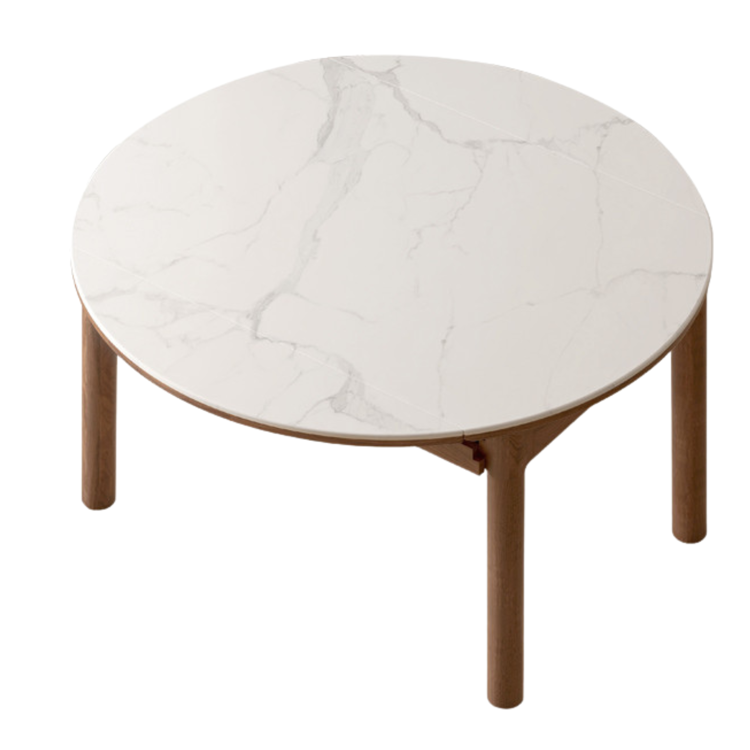 51.2x51.2x29.9 inch / 130x130x76 сm / Walnut color / Ash Folding slate dining table