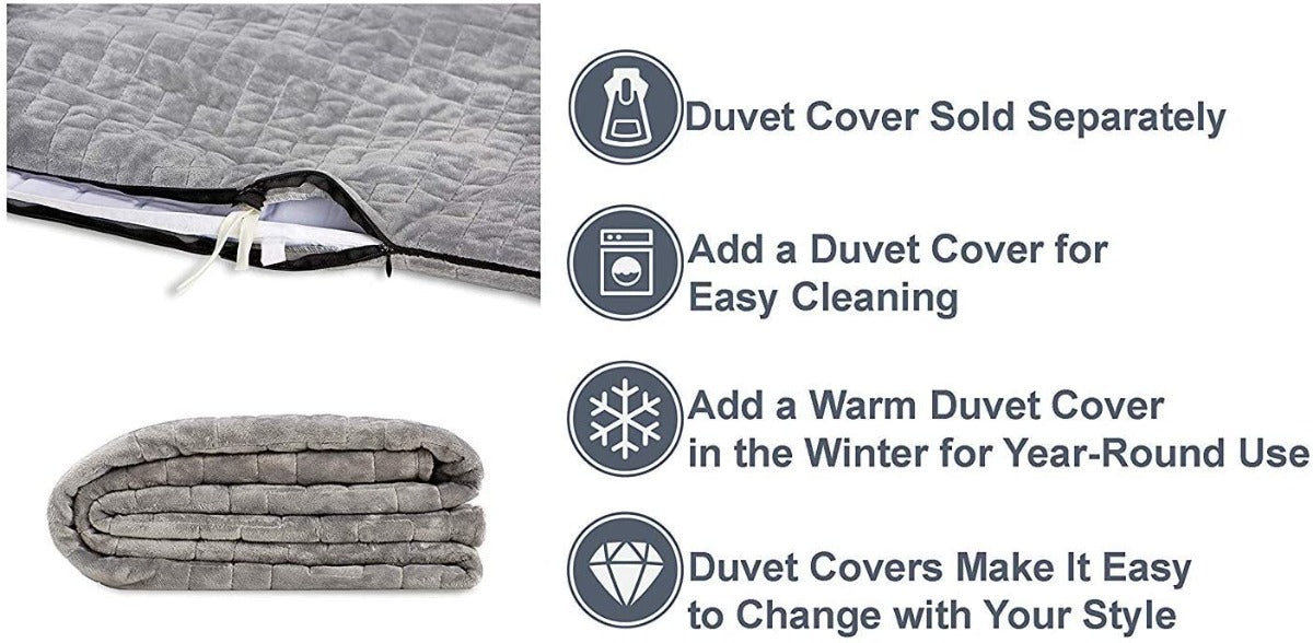 Opulence Glacier Cooling Weighted Blanket for Adults - Soft & Breathable Summer Throw - Perfect for Hot Sleepers, Anxiety Relief & Stress Reduction