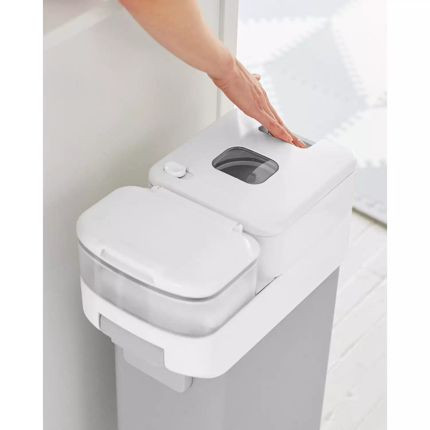 Skip Hop Nursery Style Diaper Pail - Odor-Containing Baby Diaper Disposal System for Nursery & Changing Stations | Ideal for Newborns & Toddlers