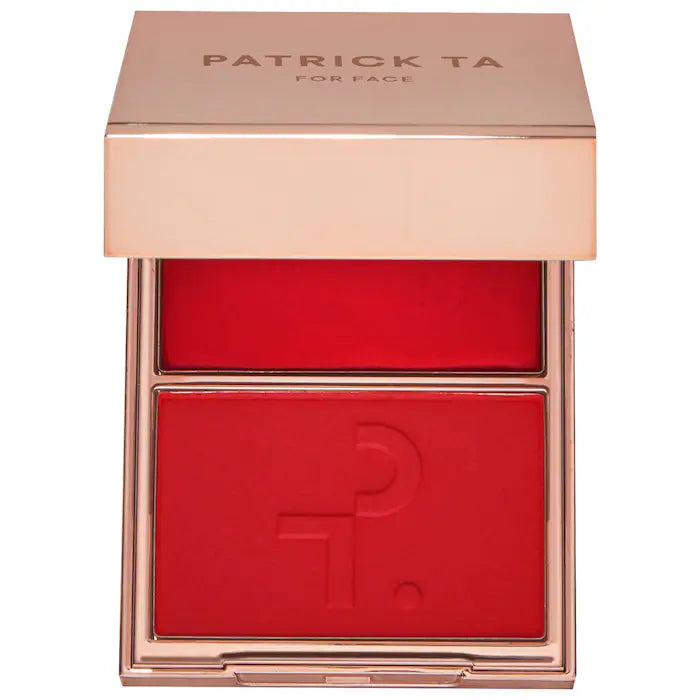 Patrick TA Major Headlines Double Take Duo Cream + Powder - Long-Lasting Blush & Highlighter Set for Day & Night Makeup | Perfect for Contouring & Glowing Skin