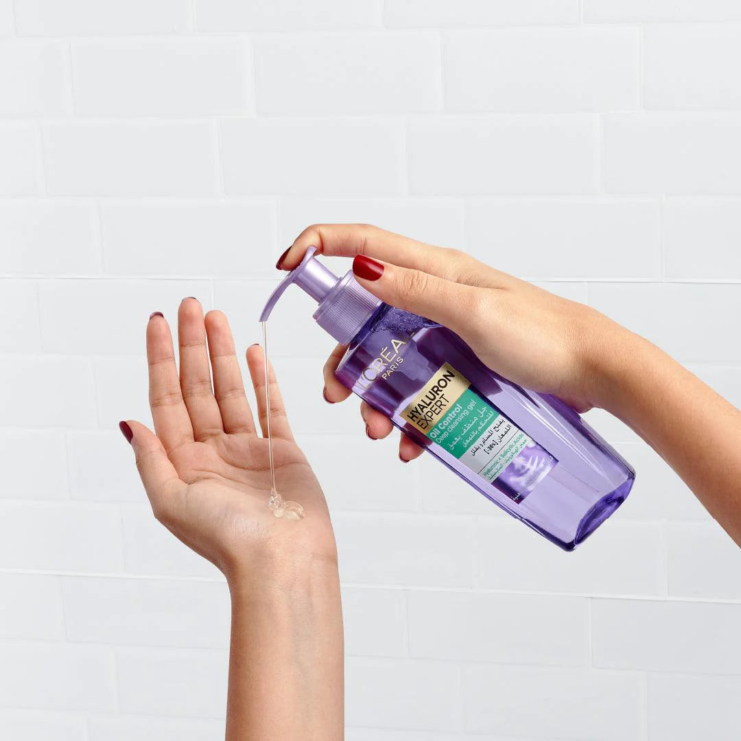 Hyaluron Expert Oil Control Deep Cleansing Gel - Oil-Free Face Wash for Acne & Oily Skin - Perfect for Daily Skincare Routine & Post-Workout Cleansing