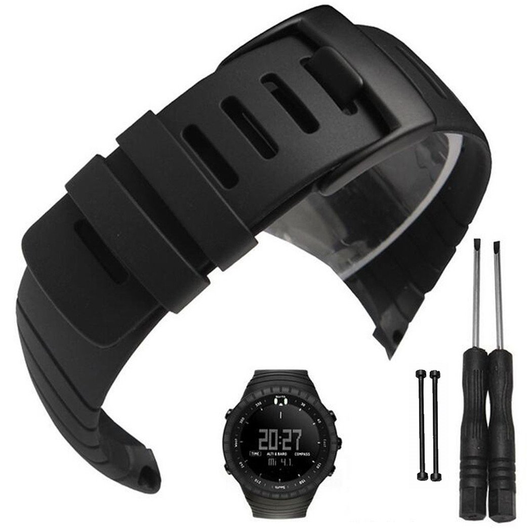 Premium Suunto Core Watch Band Strap - Durable Rubber Replacement Strap for SUUNTO CORE Models SS014993000/SS013336000/SS013337000 - Perfect for Outdoor Adventures, Hiking & Water Sports