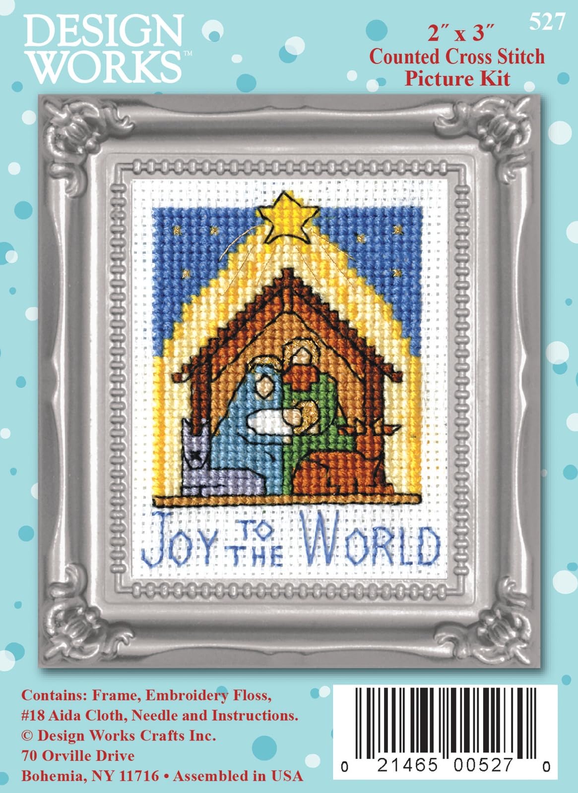 Nativity Counted Cross Stitch Kit - DIY Christmas Embroidery for Holiday Decorations & Gifts