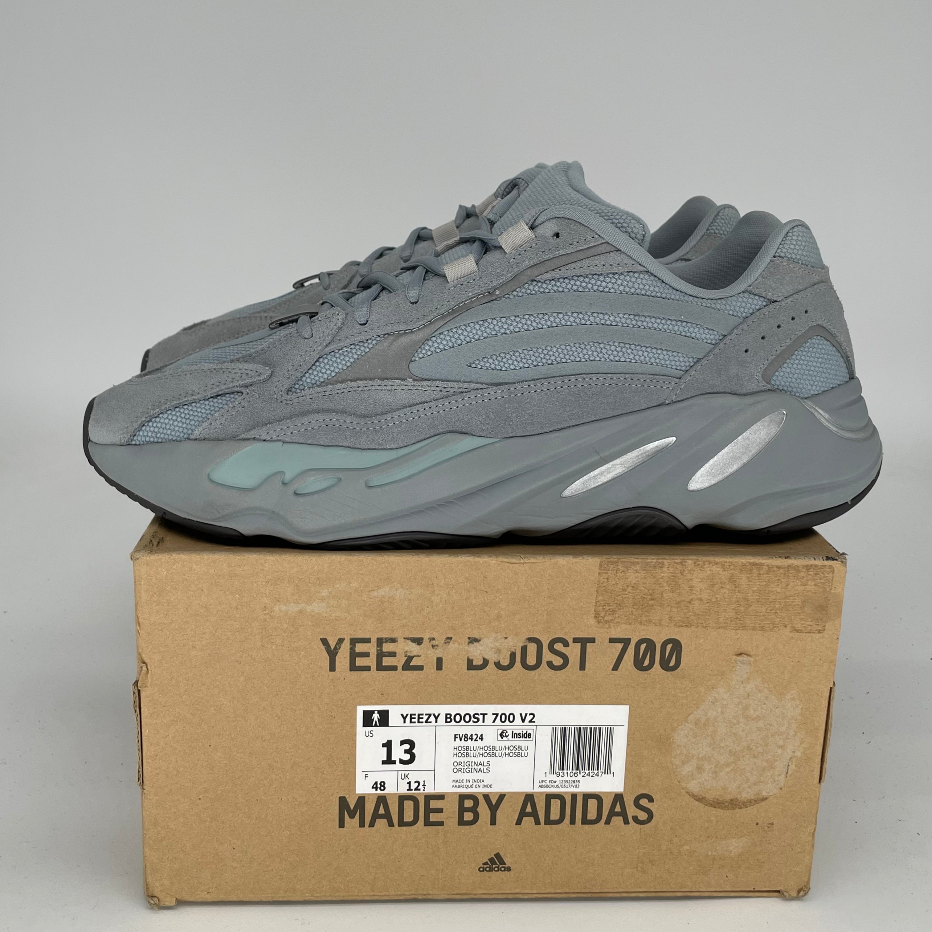 Adidas Yeezy Boost 700 V2 'Hospital Blue' Men's Sneakers - Size 13 (FV8424) | Comfortable Running Shoes for Casual Wear & Street Style Fashion