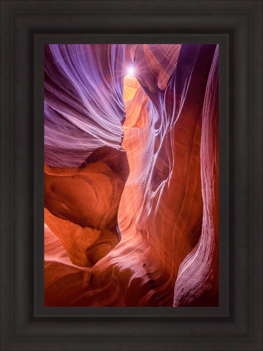 Antelope Canyon Sunburst Wall Art - Stunning Desert Landscape Photography Print for Home & Office Decor | Perfect for Living Room, Bedroom, or Gift