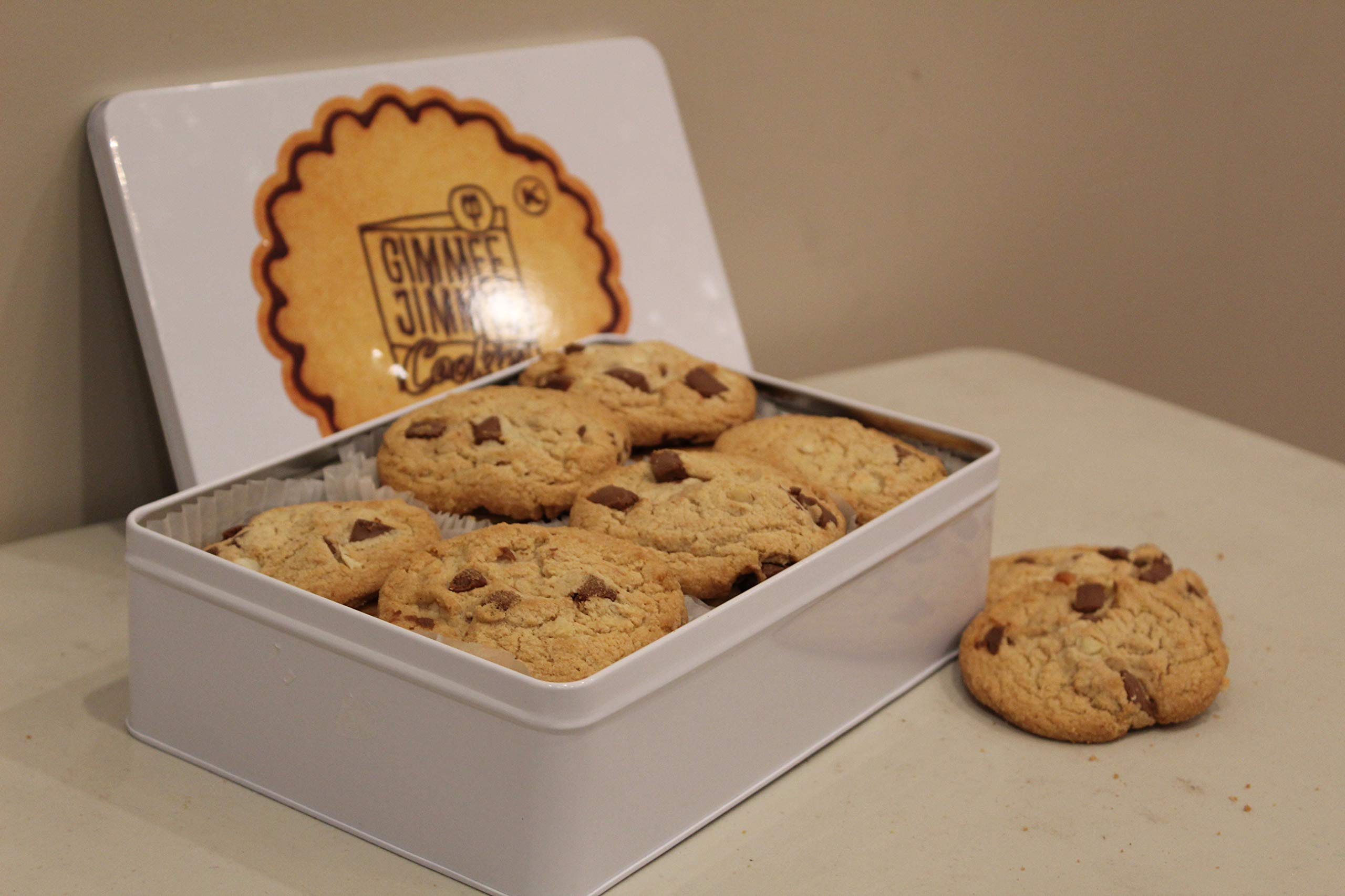 Fresh Baked Marble Cookies - Gimmee Jimmy's Gourmet Cookies (6 Lbs) in Decorative Cookie Tin - Perfect for Gifts, Parties & Holiday Treats