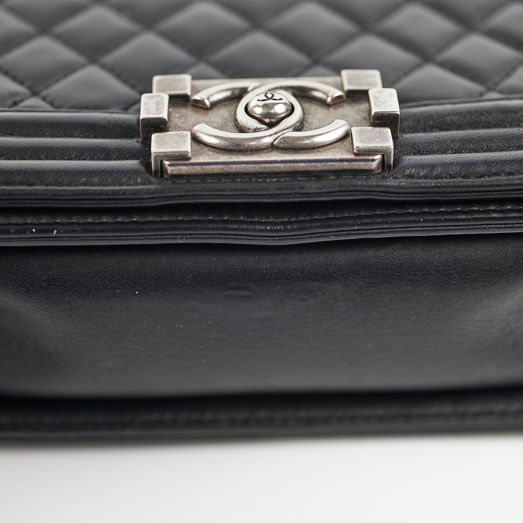 Chanel Small Boy Bag Black Lambskin Leather 19 Series - Luxury Designer Handbag for Women, Perfect for Parties & Evening Events