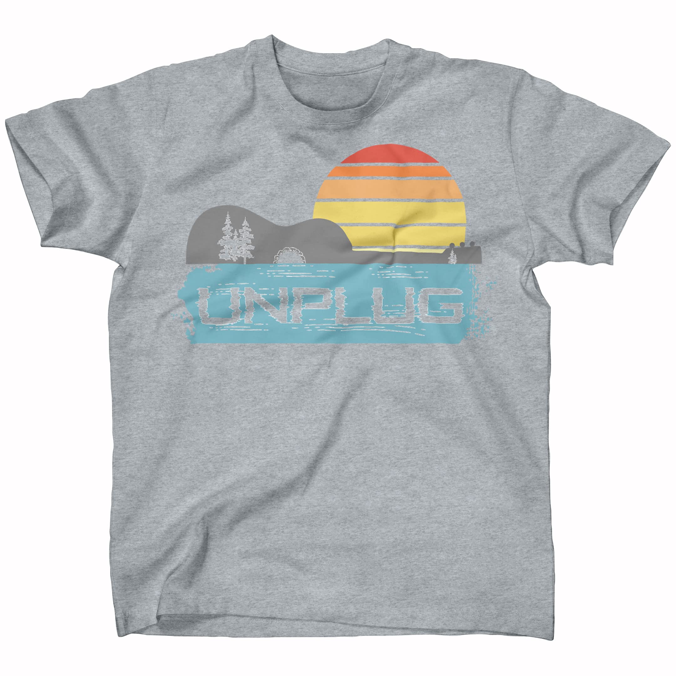 Men's Guitar T-Shirts - Cool Unplugged Music Tees for Guitar Players & Musicians - Perfect for Concerts, Band Practice & Casual Wear