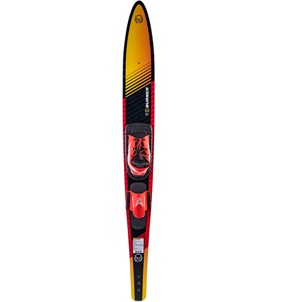 HO Burner 61 Combo Water Skis for Adults & Kids - Premium Performance Water Skis Set for Beginners & Professionals - Perfect for Lake, Ocean & Wakeboarding Fun