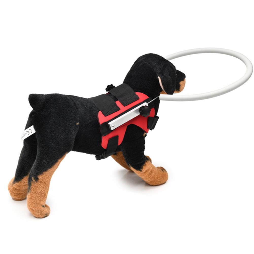Blind Dog Harness Vest - Anti Collision Ring & Guiding Device for Blind Pets (Red, Size S) - Perfect for Indoor Safety & Outdoor Walks