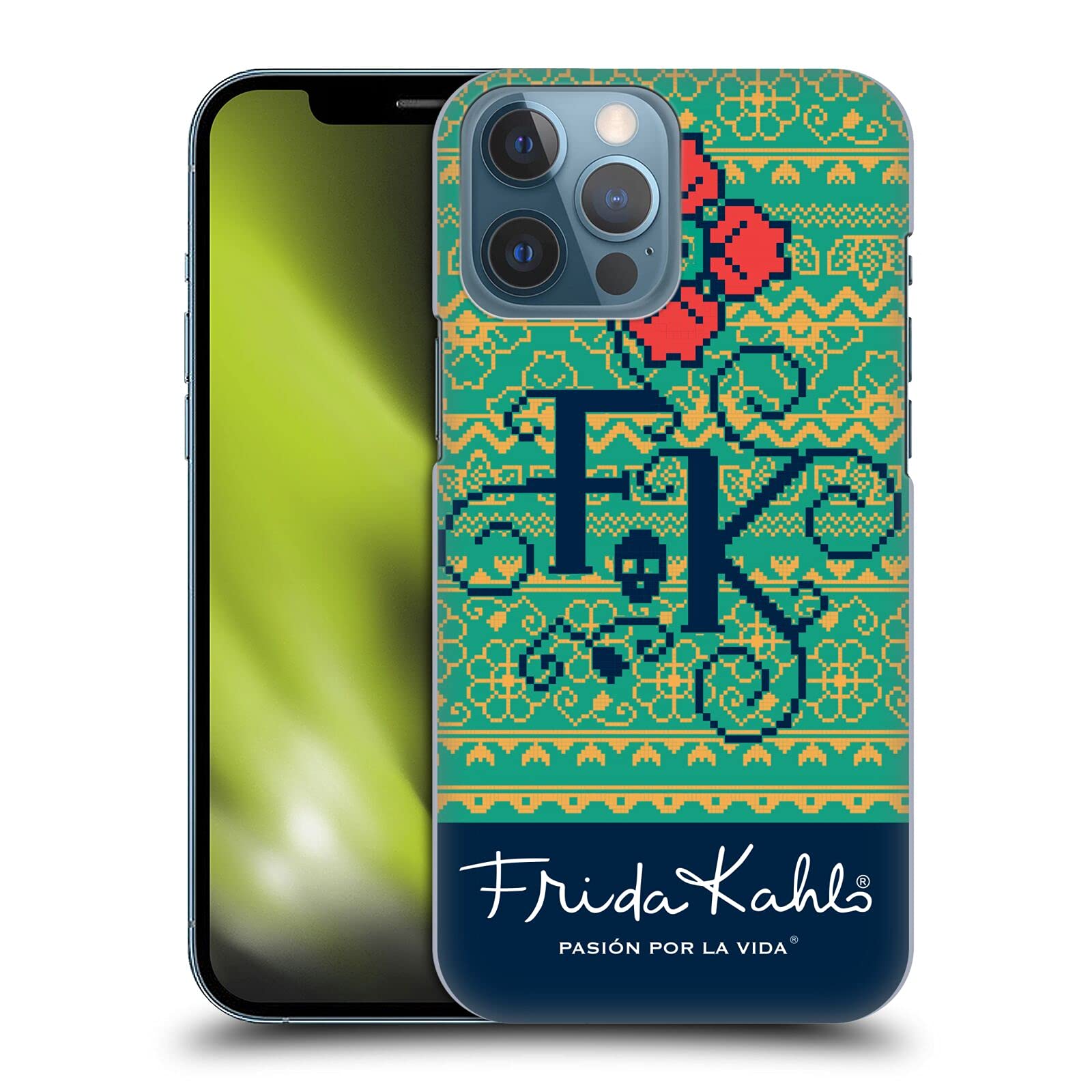 Officially Licensed Frida Kahlo Monogram Coyoacan Hard Back Case for Apple iPhone 13 Pro Max - Artistic Phone Cover for Women, Unique Gift for Art Lovers, Durable Protection for Everyday Use