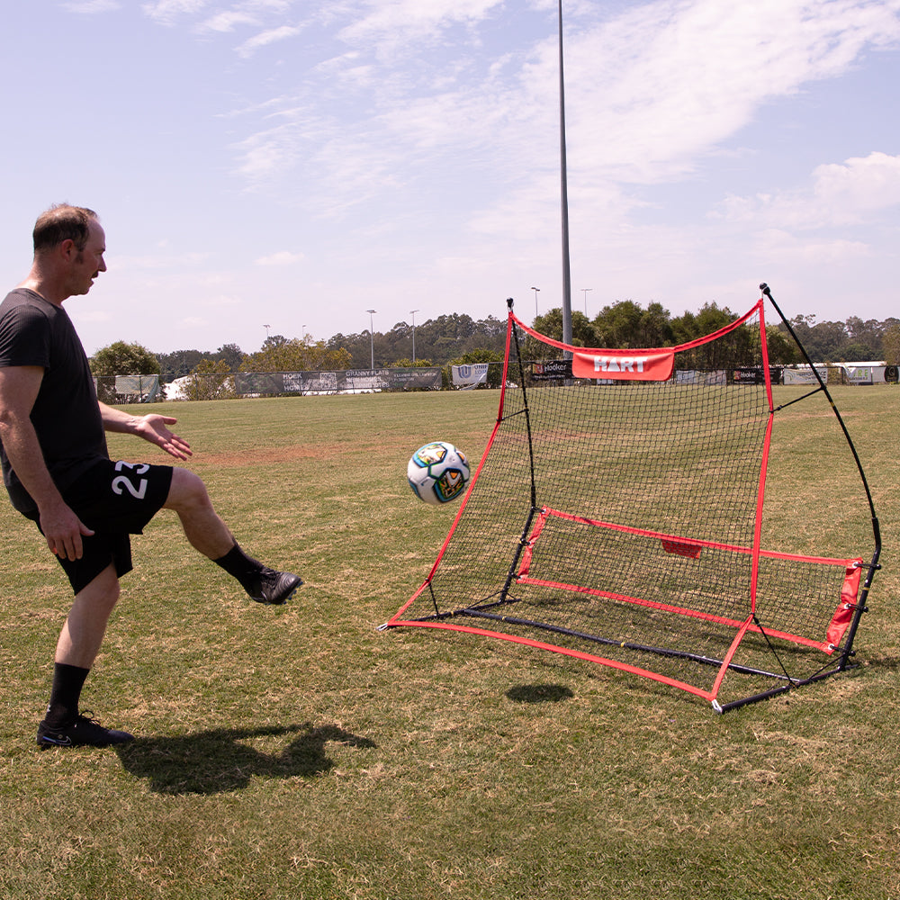 HART Soccer Double Rebound Net - Training & Practice Soccer Rebounder for Backyard, Field Drills - Perfect for Solo Practice, Goalkeeper Training & Team Drills