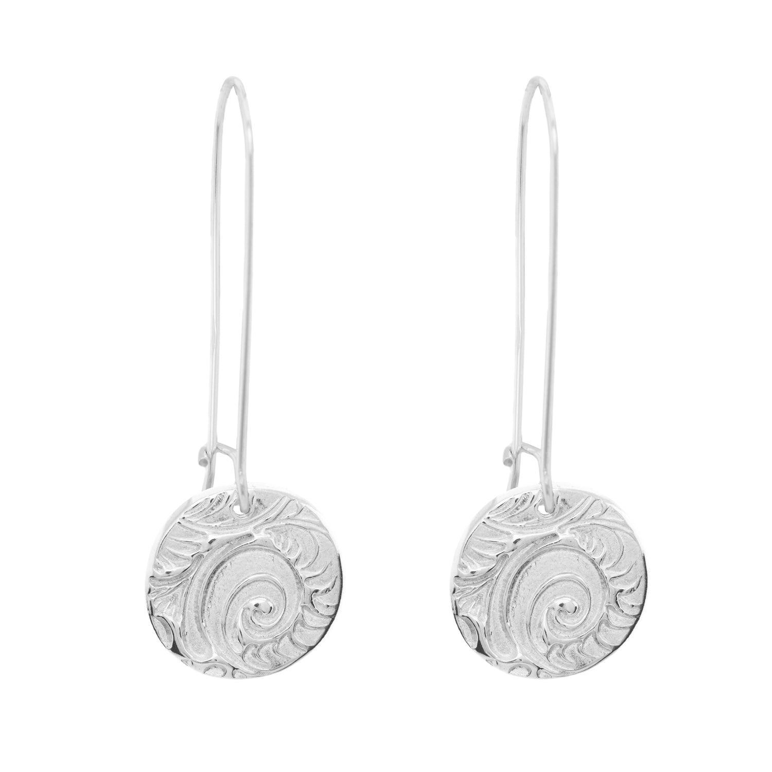 Elegant Small Plume Disc Earrings for Women - Lightweight & Hypoallergenic - Perfect for Parties, Weddings & Everyday Wear