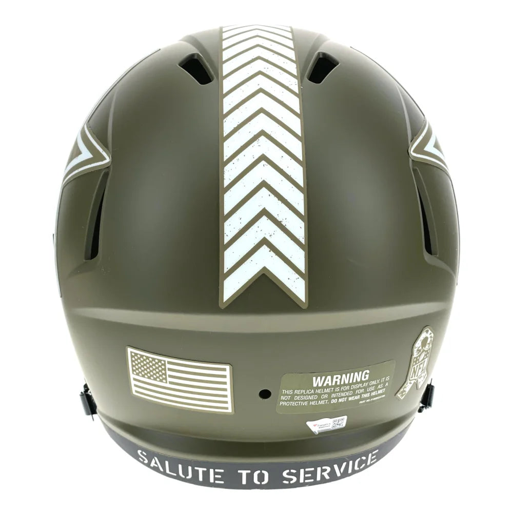 Micah Parsons Autographed Dallas Cowboys Salute to Service Full Size Helmet - Signed NFL Football Collectible for Fans & Memorabilia Display