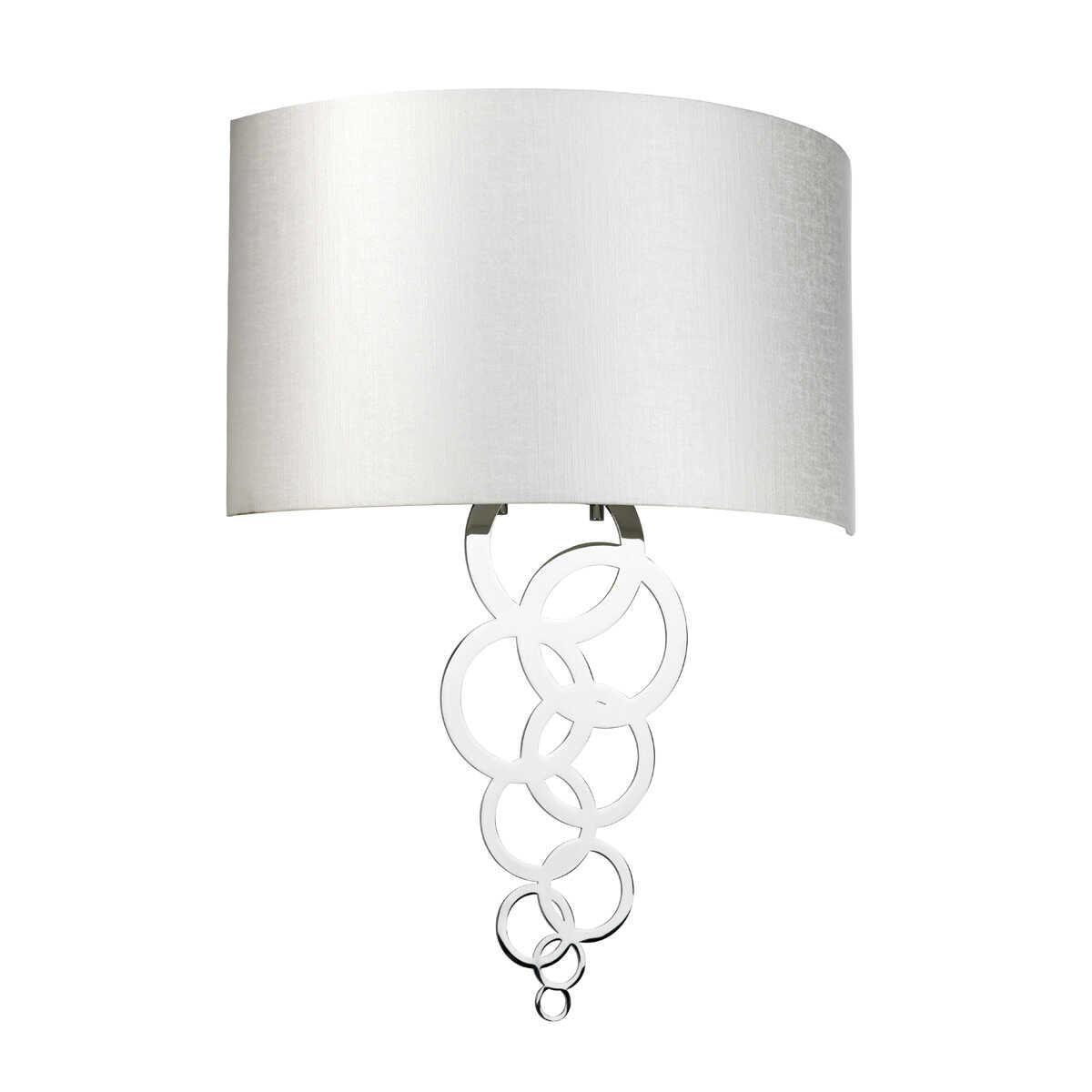 Elstead Curtis Large 2-Light Polished Chrome Wall Sconce - Perfect for Hallway, Bedroom, and Living Room Lighting