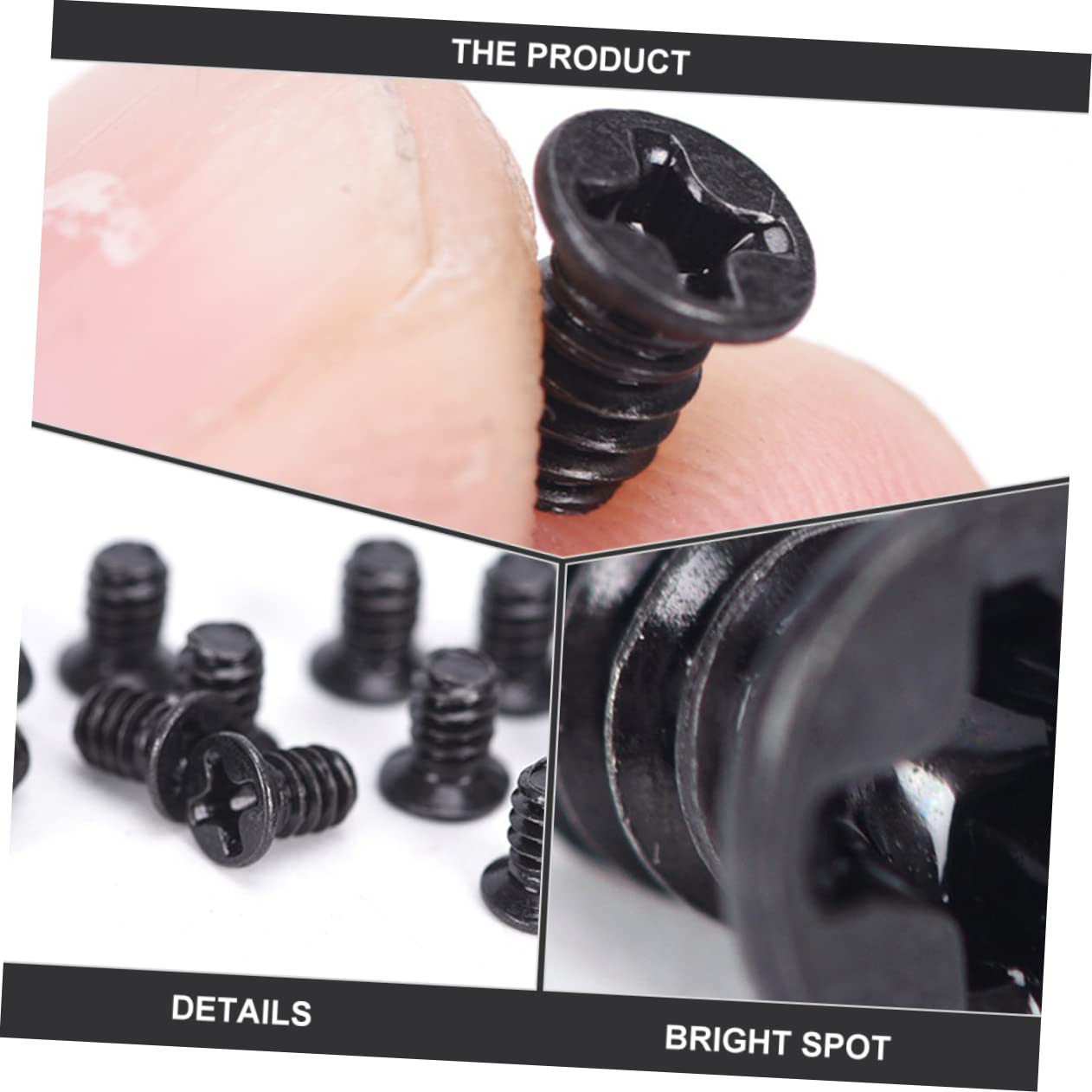 300 PCS Black Nickel Flat Head HDD Screws for 3.5-inch Hard Drives - Computer Case Chassis Accessories & PC Building Supplies (Perfect for DIY Computer Assembly, Hard Drive Installation, and PC Upgrades)