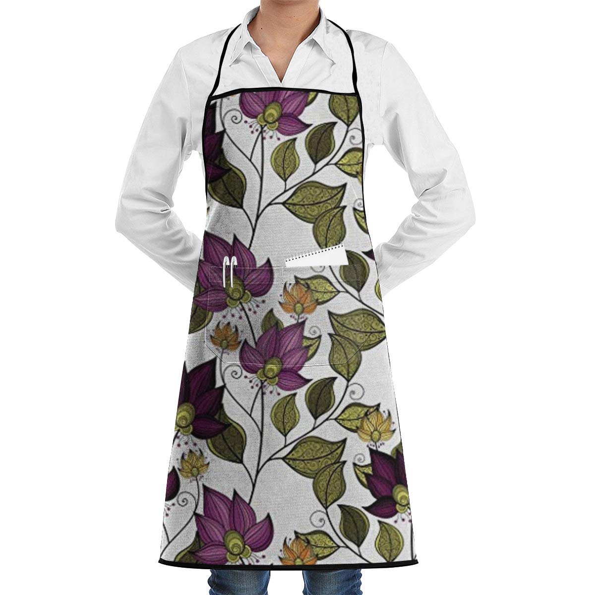 Sweet Pea Kitchen Apron - Black Waiter/Server Apron with 1 Pocket, Durable & Stylish for Cooking, Crafting, & Restaurant Use - Perfect for Men & Women in Home & Professional Kitchens