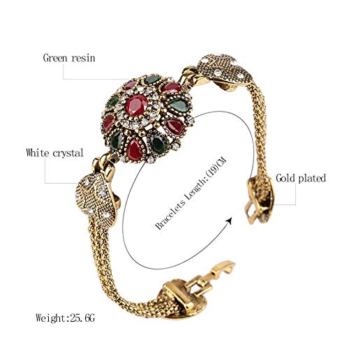 Bohemian Gold Color Bangle Bracelets for Women - Turkish Jewelry Handmade Bracelet - Perfect for Festivals, Parties & Boho Fashion Accessories