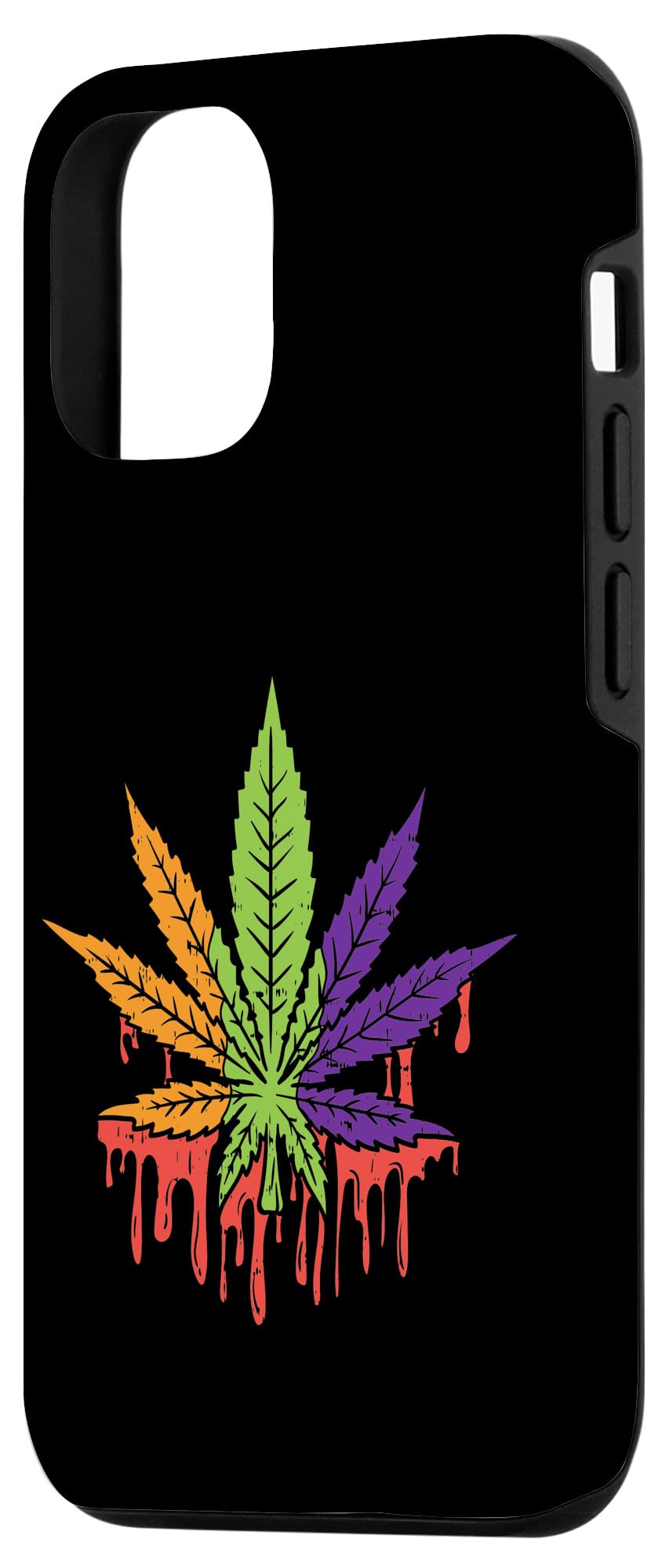 Scary Weed Cannabis Leaf iPhone 12/12 Pro Case - Halloween Horror Phone Cover for 420 & Spooky Season (Perfect for Halloween Parties, Cannabis Enthusiasts & Unique Gift Ideas)