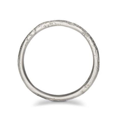 Organic Gold Wedding Band for Women - Thin & Elegant 'Arena' Style Ring - Perfect for Engagement, Anniversary & Special Occasions