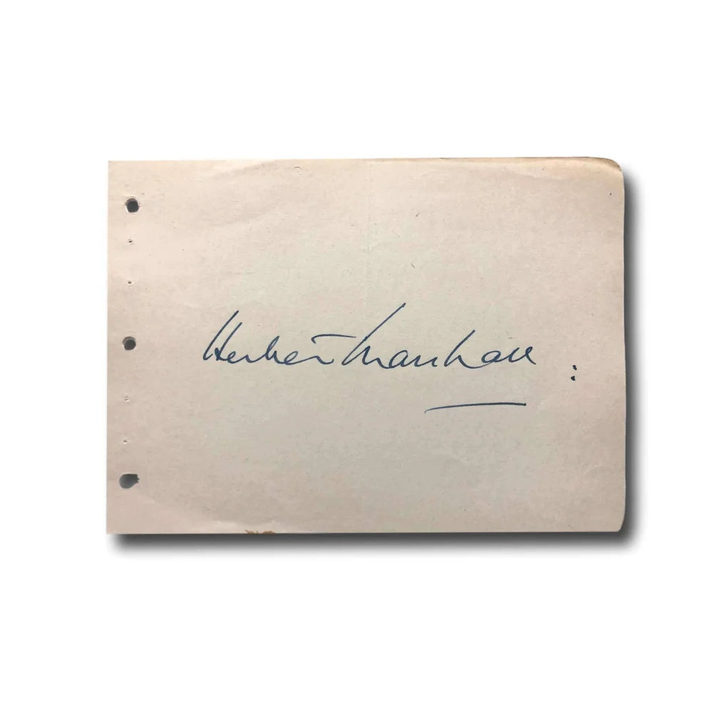 Herbert Marshall Autographed Album Page - Hand Signed Cut with JSA COA - Rare Vintage Actor Autograph for Collectors - Perfect for Framing, Display, and Memorabilia Collections