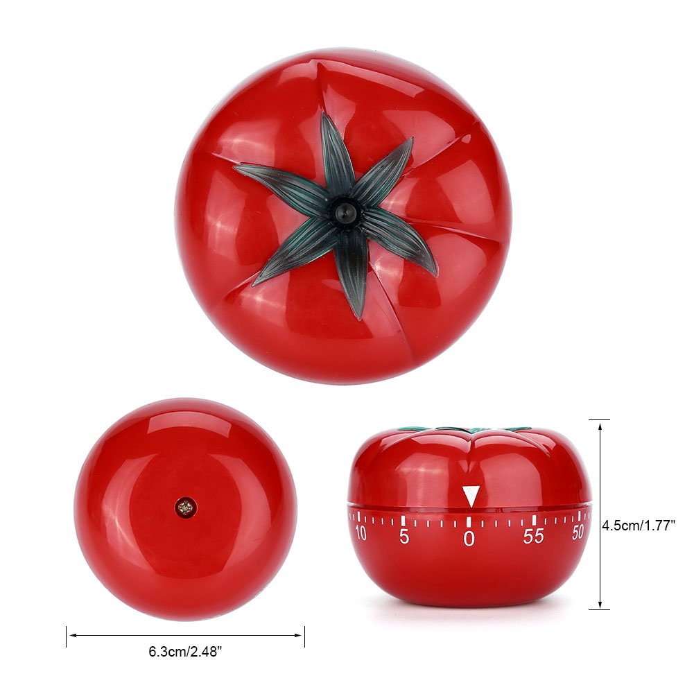 60-Minute Kitchen Timer - Countdown Tomato-Shaped Cooking & Baking Assistant for Perfect Meals | Ideal for Baking, Cooking, and Kitchen Tasks