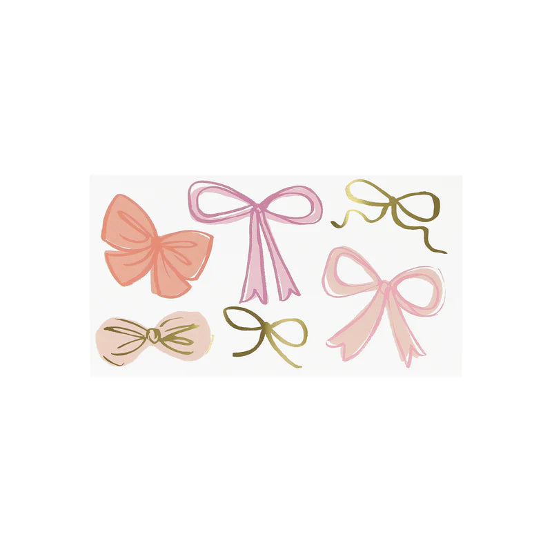 Bow Temporary Tattoos for Kids & Adults - Waterproof Fake Tattoo Stickers for Parties, Costumes & Fashion Accessories | Fun Body Art for Halloween, Cosplay & Festivals