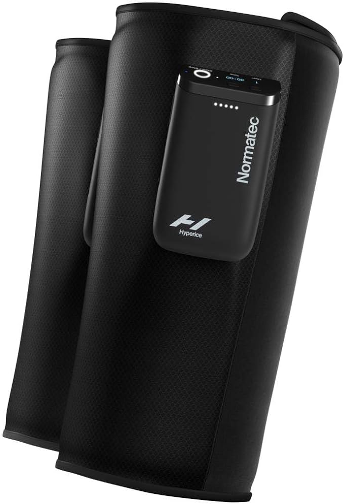 Hyperice Normatec Go Pneumatic Compression Massage Calf Sleeves - Portable Leg Recovery System for Athletes & Fitness Enthusiasts - Perfect for Post-Workout, Travel & Muscle Recovery