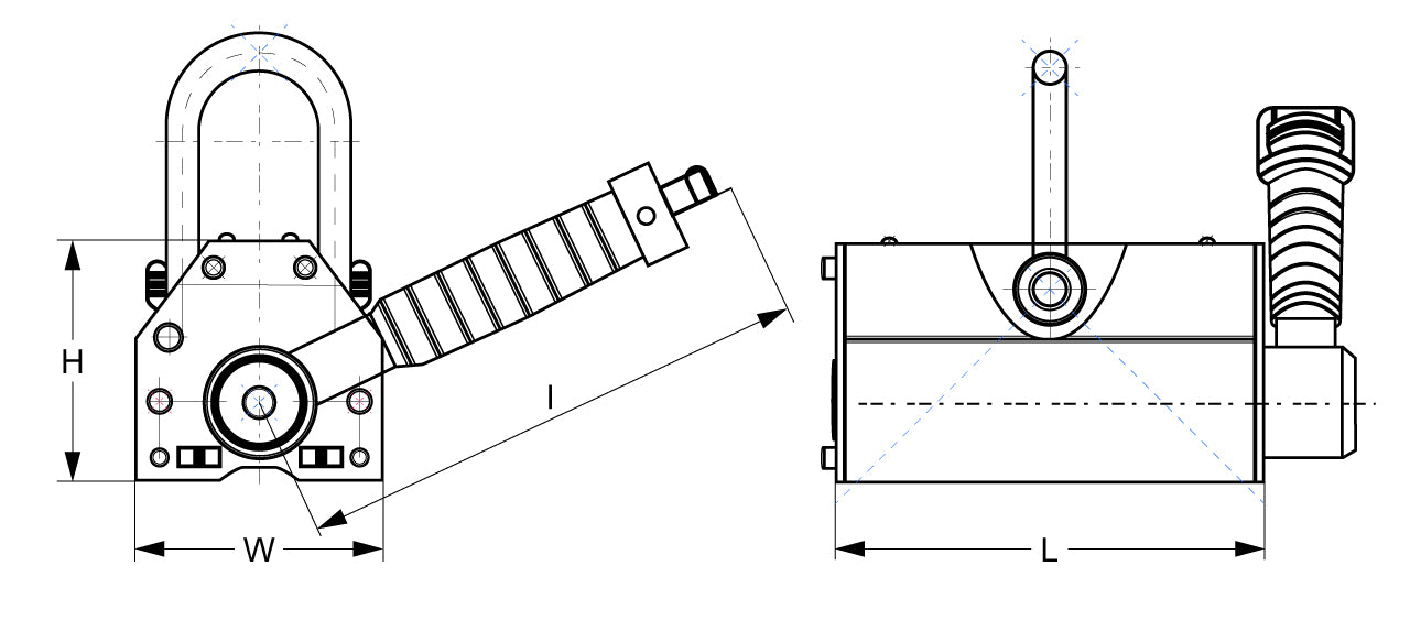 George Taylor Permanent Magnetic Lifter - Heavy Duty Lifting Magnet for Steel Plates, Bars & Blocks - Workshop, Construction & Metal Fabrication Use