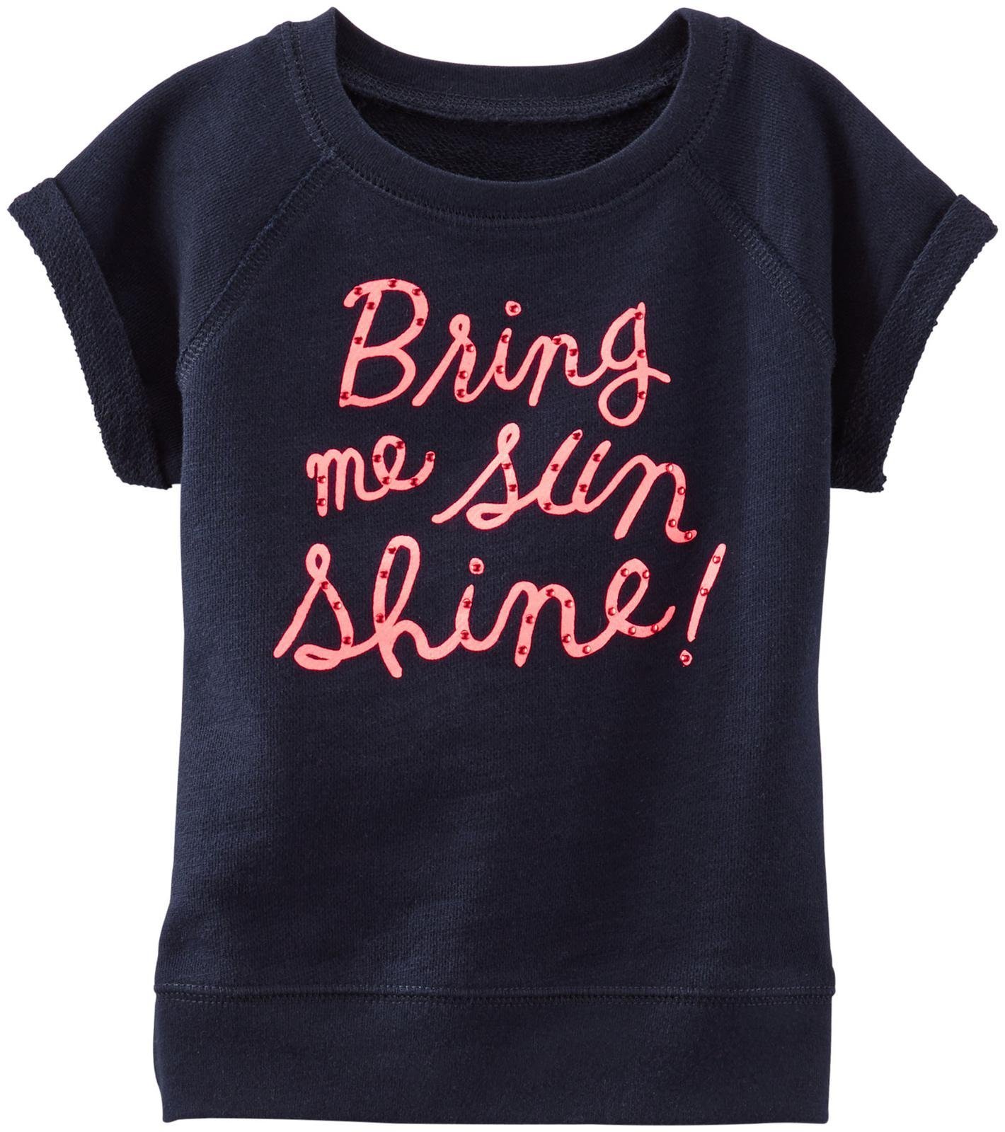 OshKosh B'gosh Boys Girls Graphic T-Shirt for Toddlers & Kids - Soft Cotton Short Sleeve Tee - Navy Blue - Cute Casual Outfit for Playdates & Everyday Wear