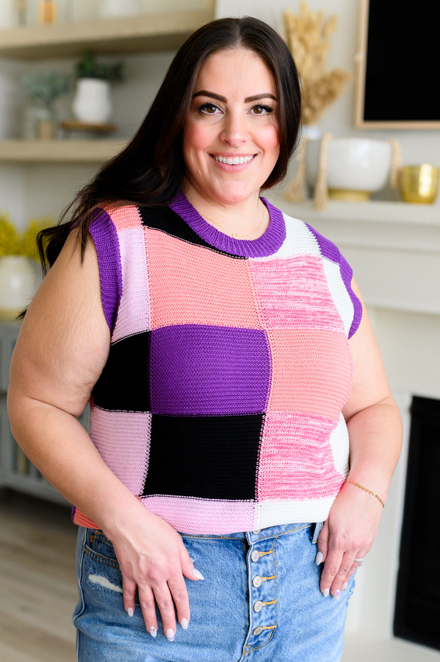 Bibi Like Real People Do Sweater Tank - Women's Fashion Knit Top for Casual Wear, Date Night & Street Style Outfits