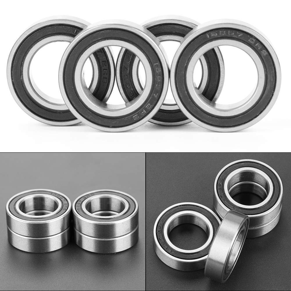 15x26x7mm Rubber Sealed Ball Bearing (4 Pack) - 15267-2RS Deep Groove Bearings for Power Tools, Electronic Equipment, Pumps & Motors - Ideal for CNC Machinery, Automotive Parts & Industrial Applications