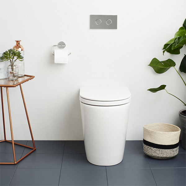 Caroma Liano Cleanflush Easy Height Wall-Faced Invisi Series II Toilet Suite - Modern Water-Efficient Bathroom Solution for Home & Commercial Spaces
