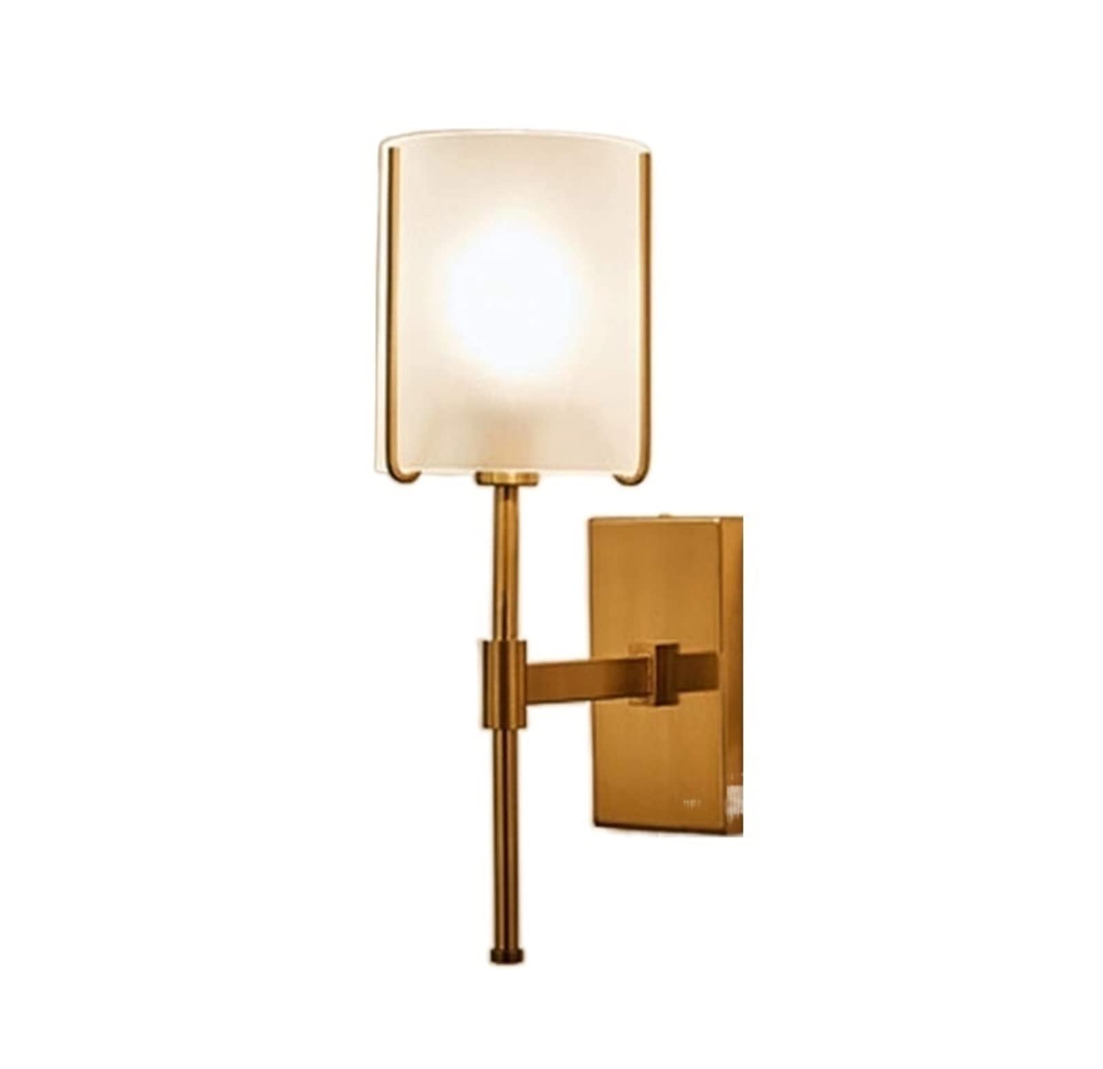 Modern Gold LED Wall Lamp - Minimalist Crystal Wall Light for Bedroom & Living Room, Creative Nordic Style Night Light with Warm White Glow - Perfect for Ambient Lighting, Reading Nook, and Hallway Decor