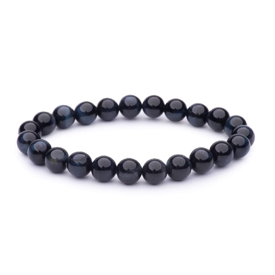 Blue Tiger Eye Bracelet for Women - Natural Stone Healing Crystal Beaded Bracelet for Protection, Balance & Positive Energy - Boho Chic Jewelry for Meditation, Yoga & Spiritual Healing
