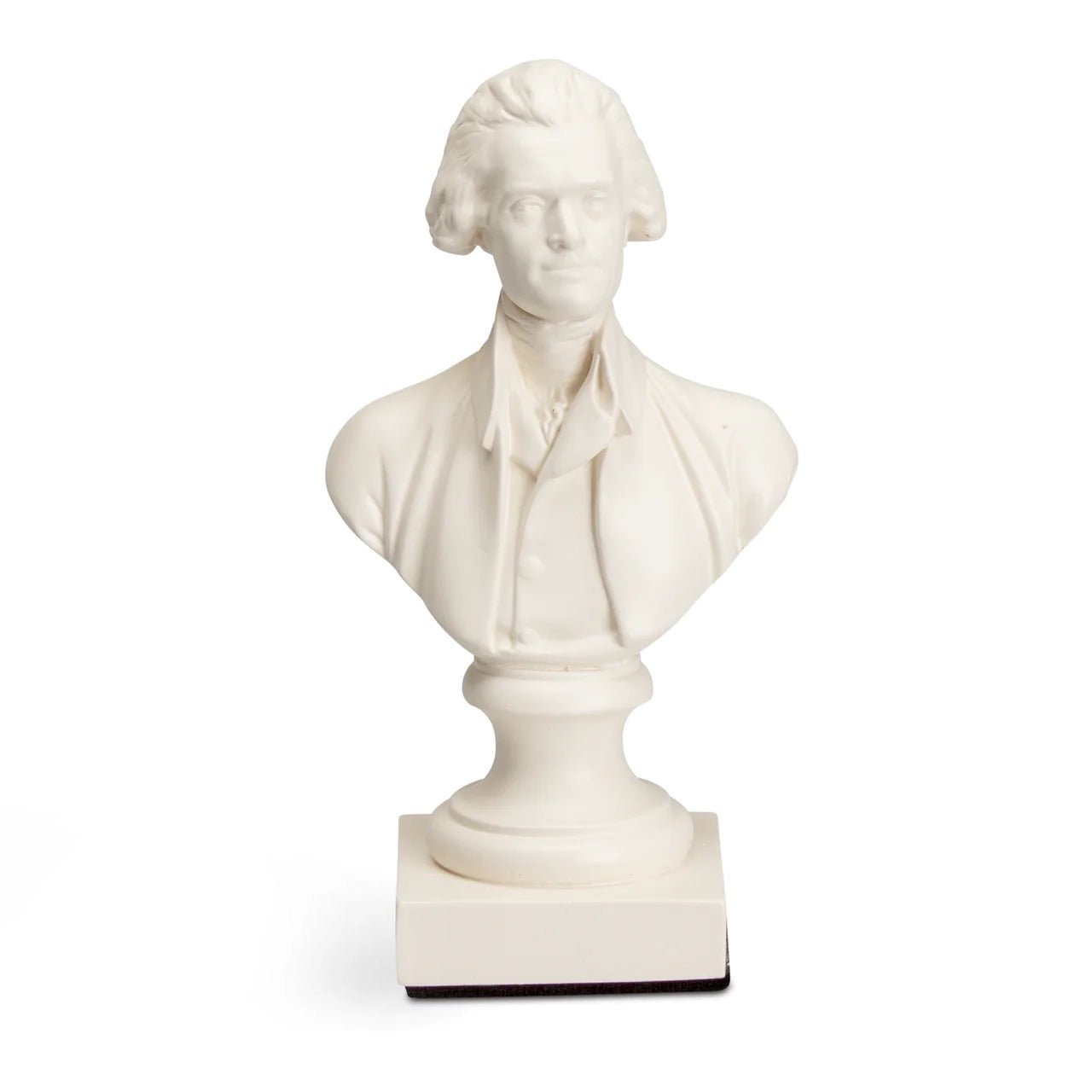 8-Inch White Thomas Jefferson Bust by Houdon - Classic Home Office Decor, Historical Collectible for Bookshelf Display