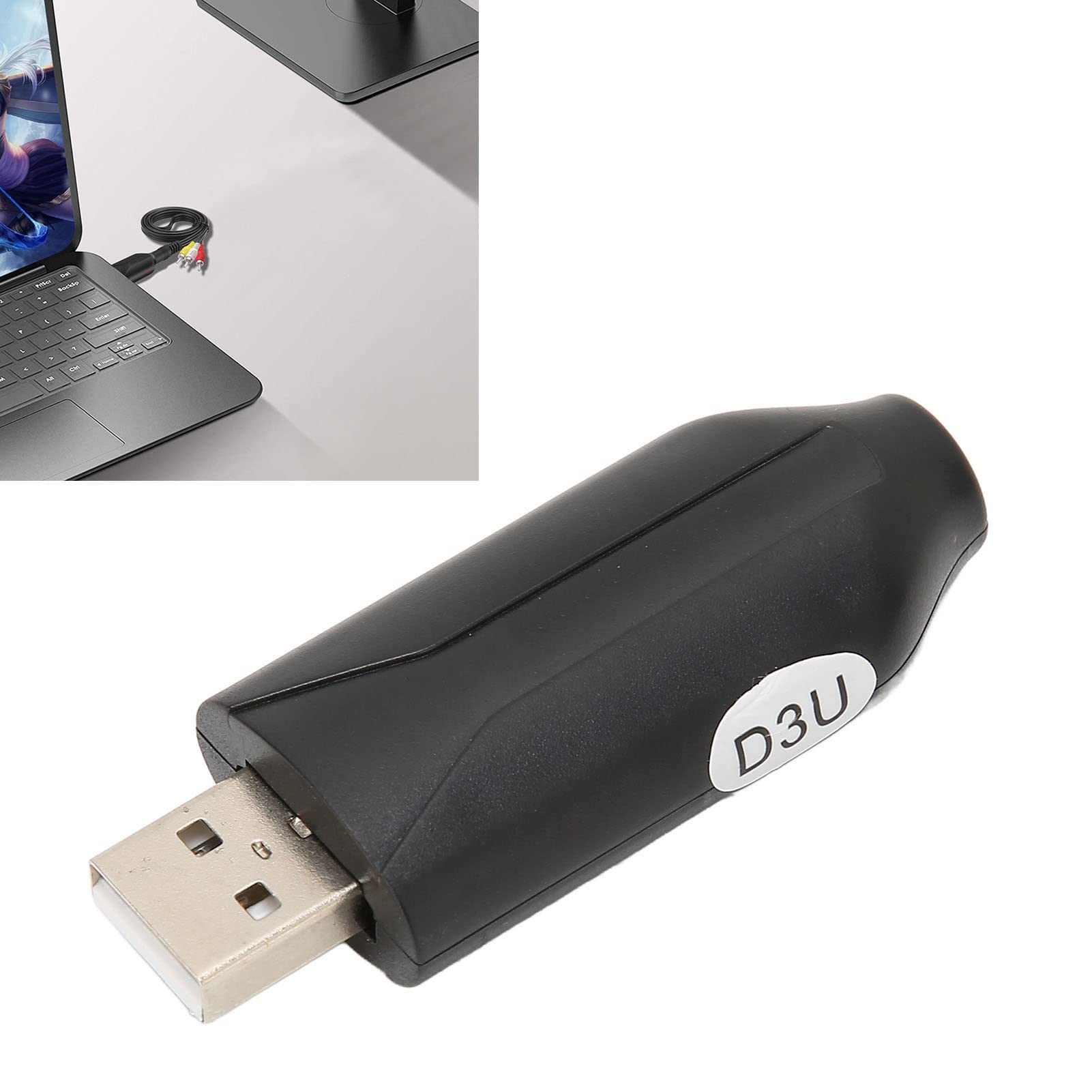 Septpenta USB AV Capture Card - Convert & Edit Videos to Digital Format | Compatible with Windows XP/7/8/10 & Mac OS 10.3+ | Perfect for Live Streaming, Gaming, Video Editing & Home Theater Setup