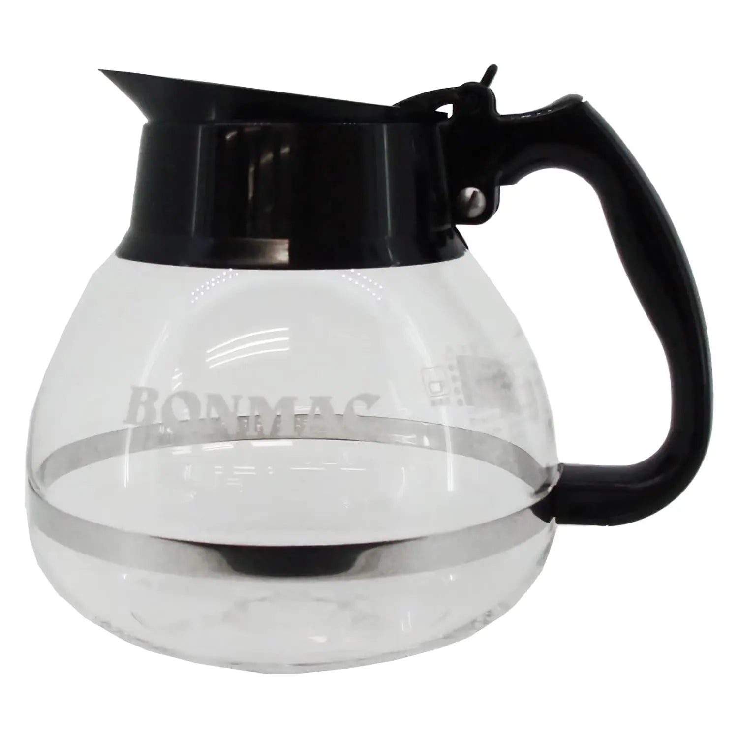 Bonmac Heat Resistant Glass Coffee Server with Black Spout - Perfect for Pour Over Coffee, French Press, and Hot Beverage Serving at Home or Cafe