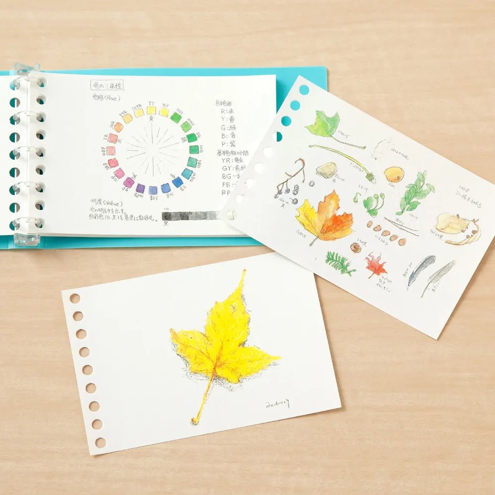 Maruman Write Easy Creative Mini Loose Leaf Notebook - Portable 50 Sheets for Journaling, Note Taking & Sketching - Perfect for Students, Office & Travel