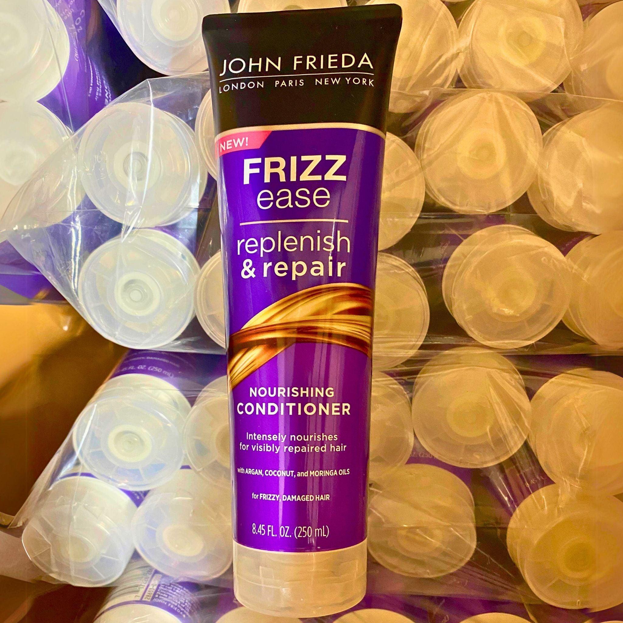 John Frieda Frizz Ease Replenish & Repair Nourishing Conditioner 8.45 FL OZ (50 Pack) - Hydrating Hair Treatment for Dry, Damaged Hair - Perfect for Salons & Home Hair Care