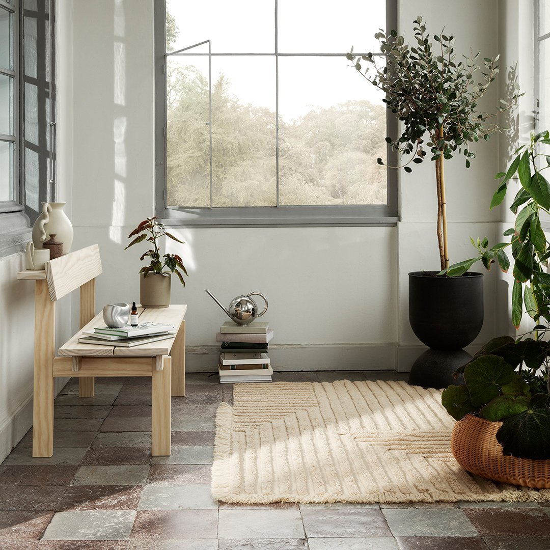 Ferm Living Crease Wool Rug - Soft & Durable Handmade Area Rug for Living Room, Bedroom, or Nursery - Perfect for Cozy Home Decor & Modern Interior Design
