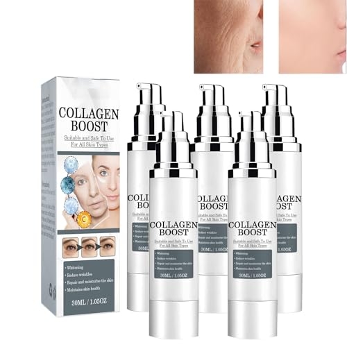 Phix Philler Peptide Serum - Collagen Boosting Anti-Aging Face Serum for Wrinkle Reduction & Skin Tightening (5 Pack) | Perfect for Nighttime Skincare Routine & Daily Anti-Wrinkle Treatment