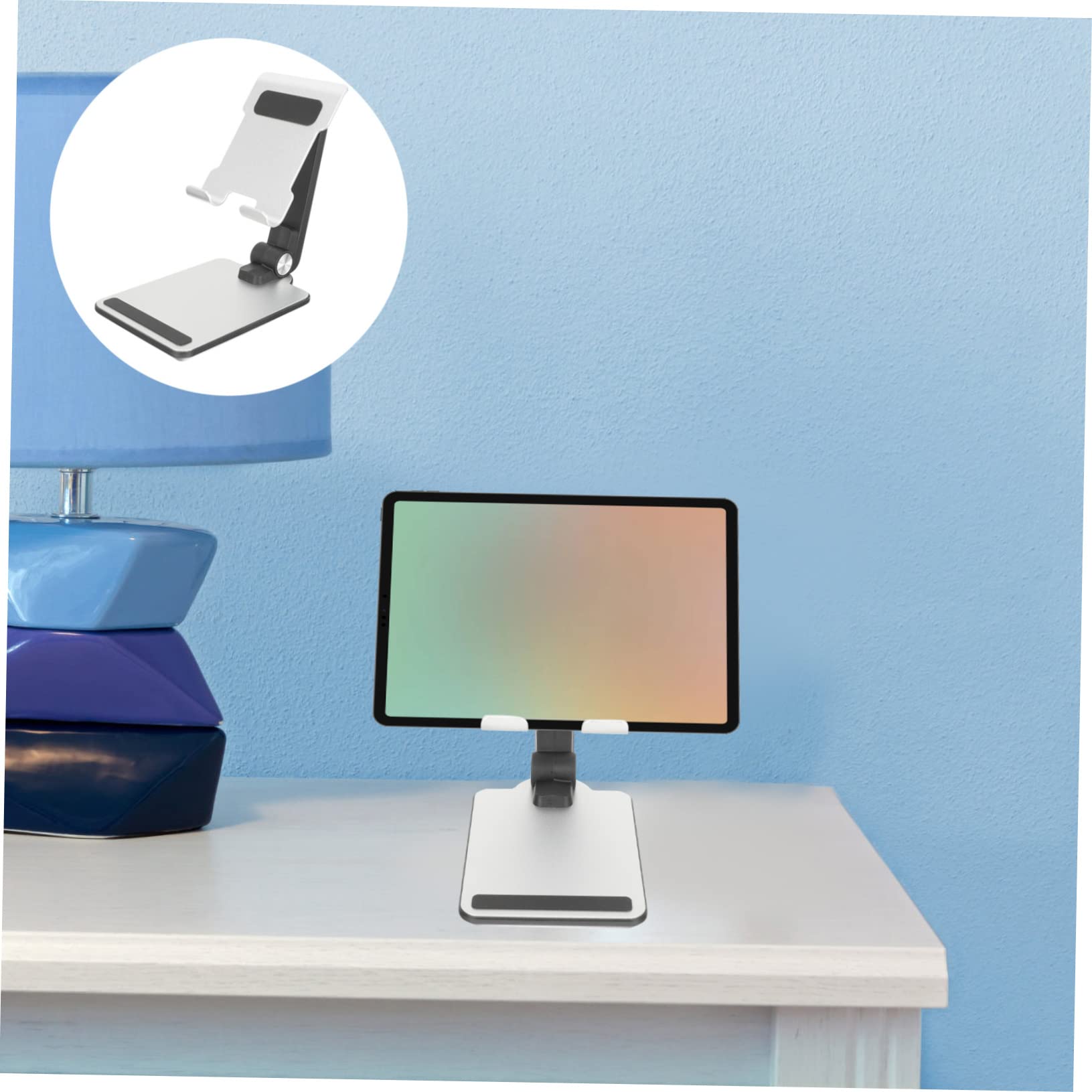 Didiseaon Tablet & Phone Stand Holder - Adjustable Desktop Organizer for Workspace, Office, Home, Bed - Compatible with iPhone, iPad, Samsung, All Smartphones & Tablets - Perfect for Video Calls, Reading, and Hands-Free Viewing