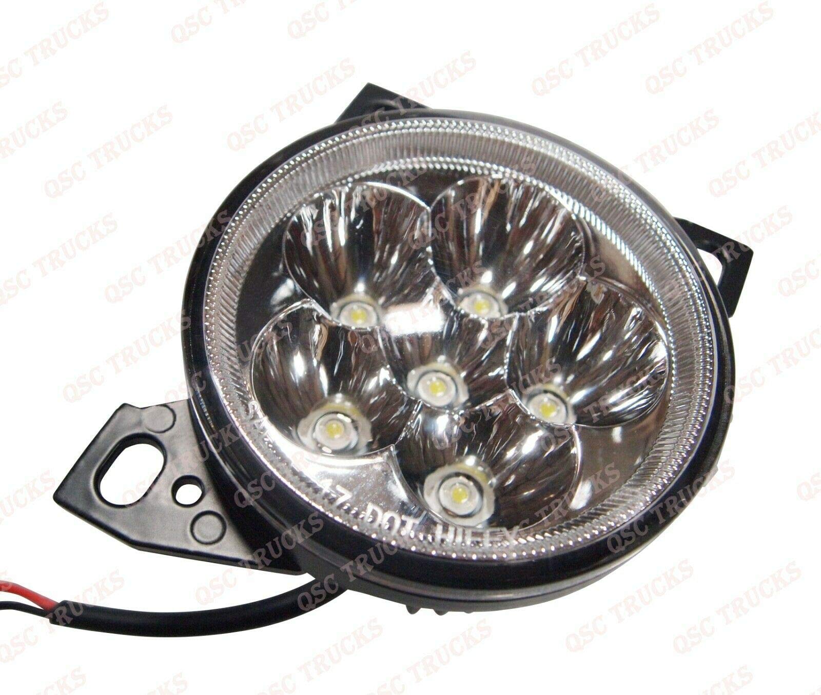 QSC Full LED Fog Lights Kit - Pair for Kenworth T660 & Peterbilt 579/587 Trucks | Durable Replacement Fog Lamps (LH+RH) | Enhanced Night Visibility for Safer Driving