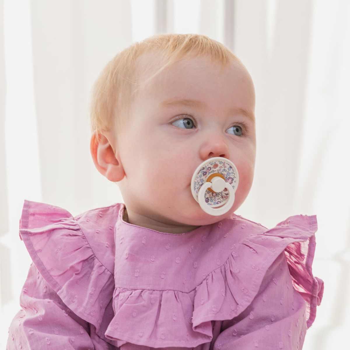 LIBERTY 2-Pack Baby Pacifiers - Soft BPA-Free Soothers for Newborns & Infants (Eloise Blush Mix) - Perfect for Daycare, Travel & Comfort