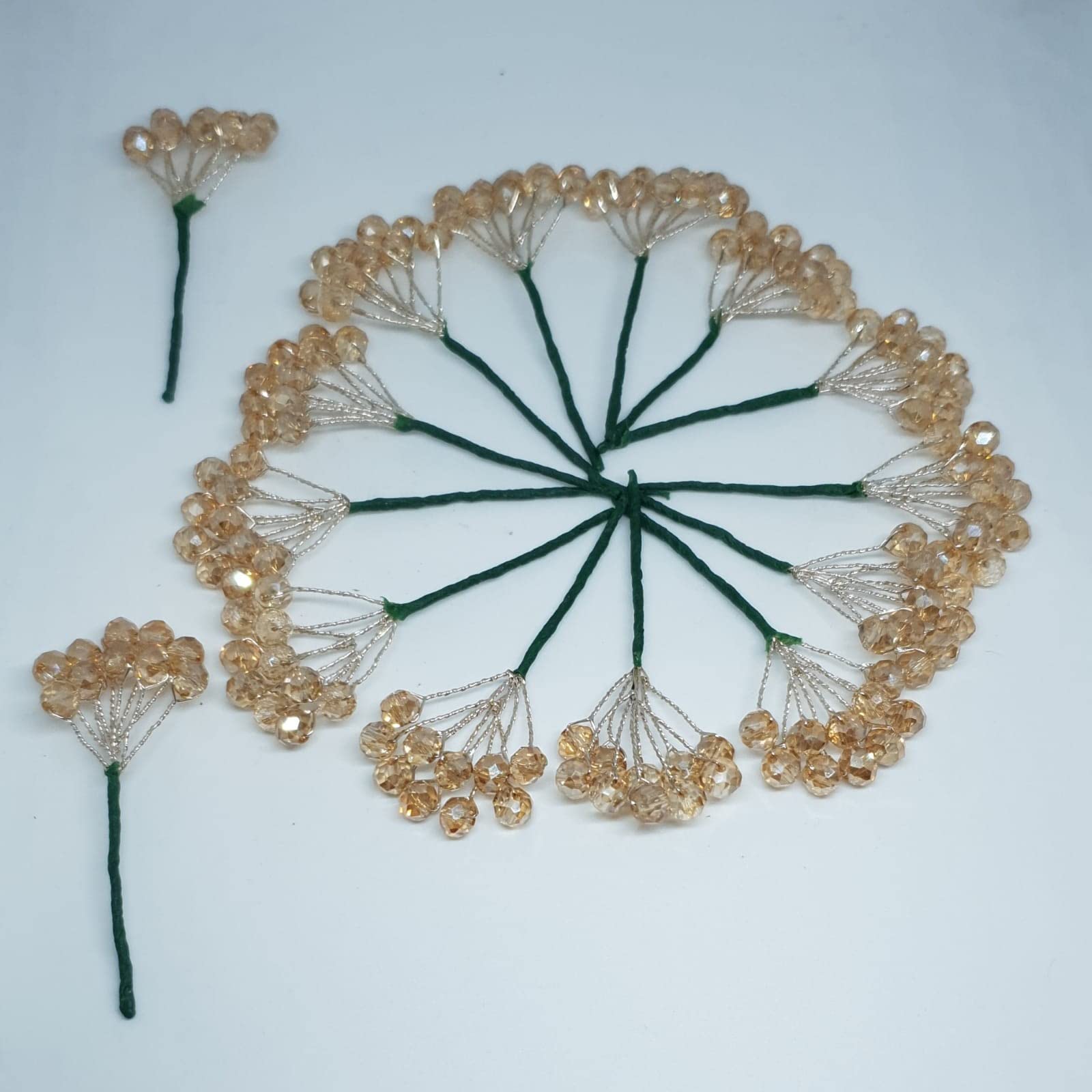 ANVIK Handmade Crystal Hair Clips for Women & Girls - Gold Hairpins, Bun Pins, Juda Pins - Perfect for Weddings, Parties & Everyday Elegance