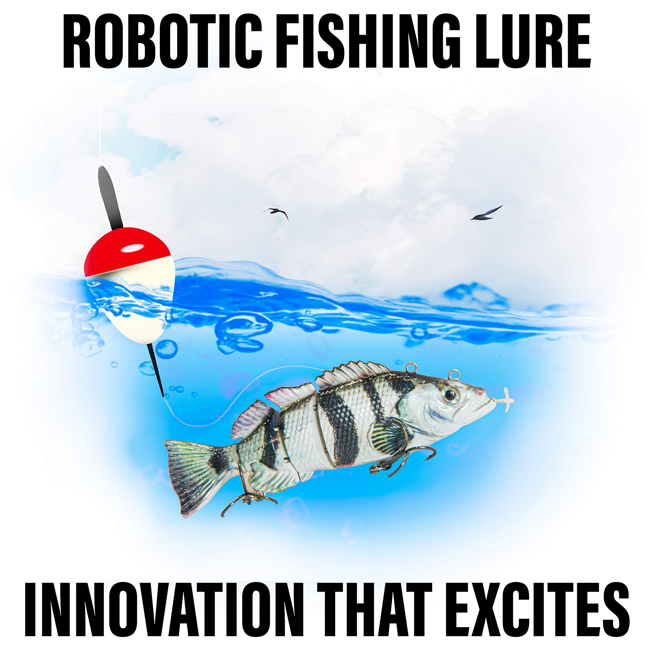 Premium Electric Fishing Lure - Multifunctional Poppers & Animated Swimbait for Bass, Trout & Saltwater Fishing | High-Quality Artificial Bait for Freshwater & Ocean Fishing | Perfect for Kayak, Boat & Shore Fishing Adventures