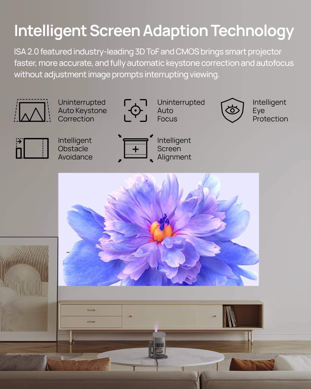 XGIMI MoGo 2 Pro Portable Projector with Multi-angle Stand - HD 1080P Home Theater Projector for Indoor/Outdoor Movies, Gaming & Presentations | Compact & Wireless Streaming Device
