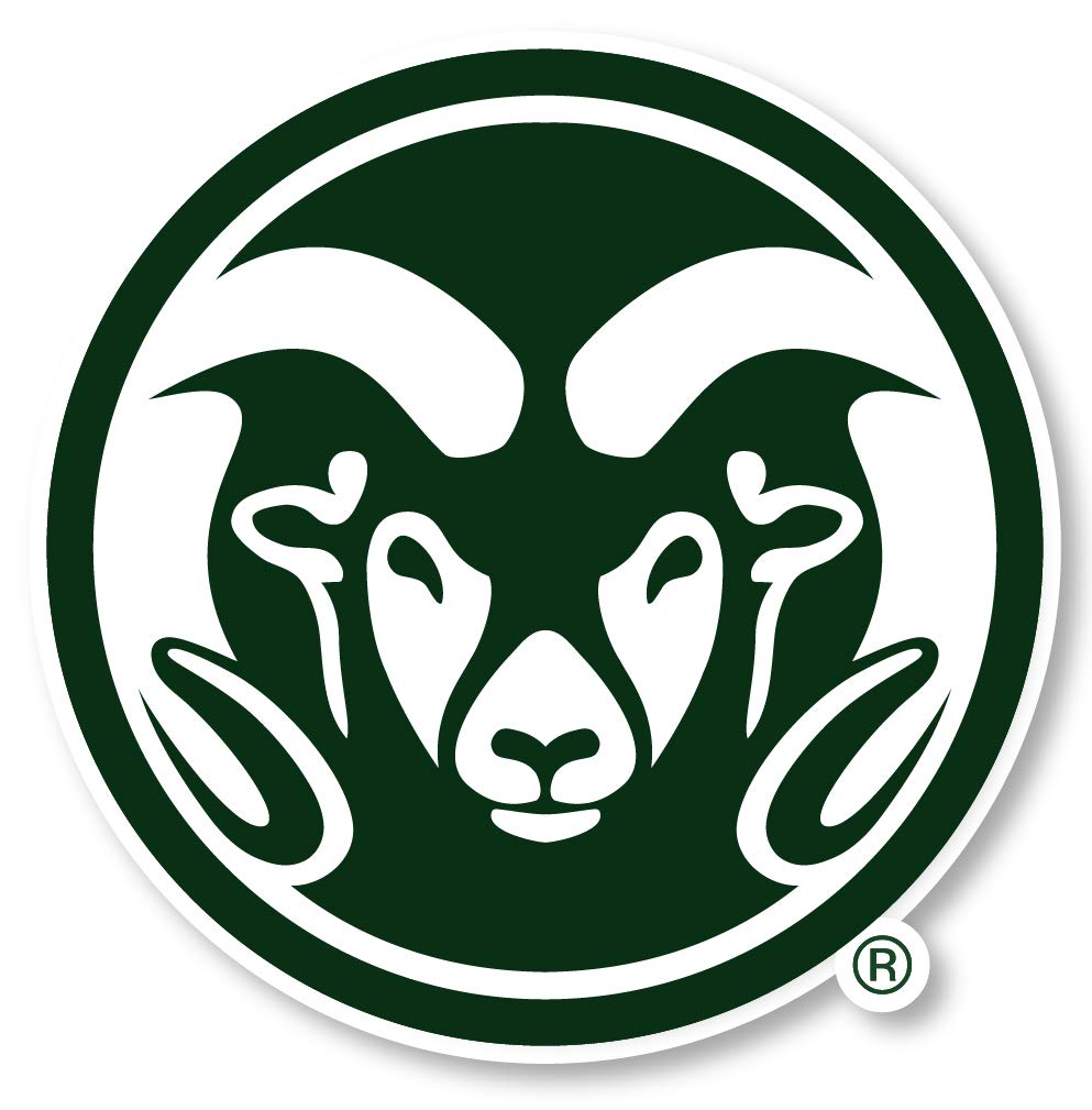 Colorado State Rams 2 Inch Vinyl Decal Stickers 4-Pack - Officially Licensed NCAA Mascot Stickers for Cars, Laptops & College Dorm Decor