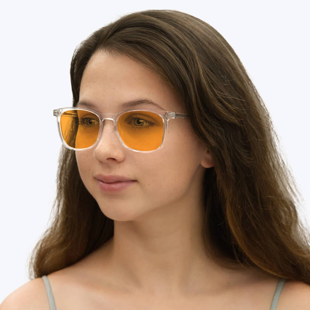 SunDown Taylor Blue Light Blocking Glasses - Crystal Clear Lens for Eye Strain Relief & Better Sleep - Perfect for Gaming, Working & Nighttime Use